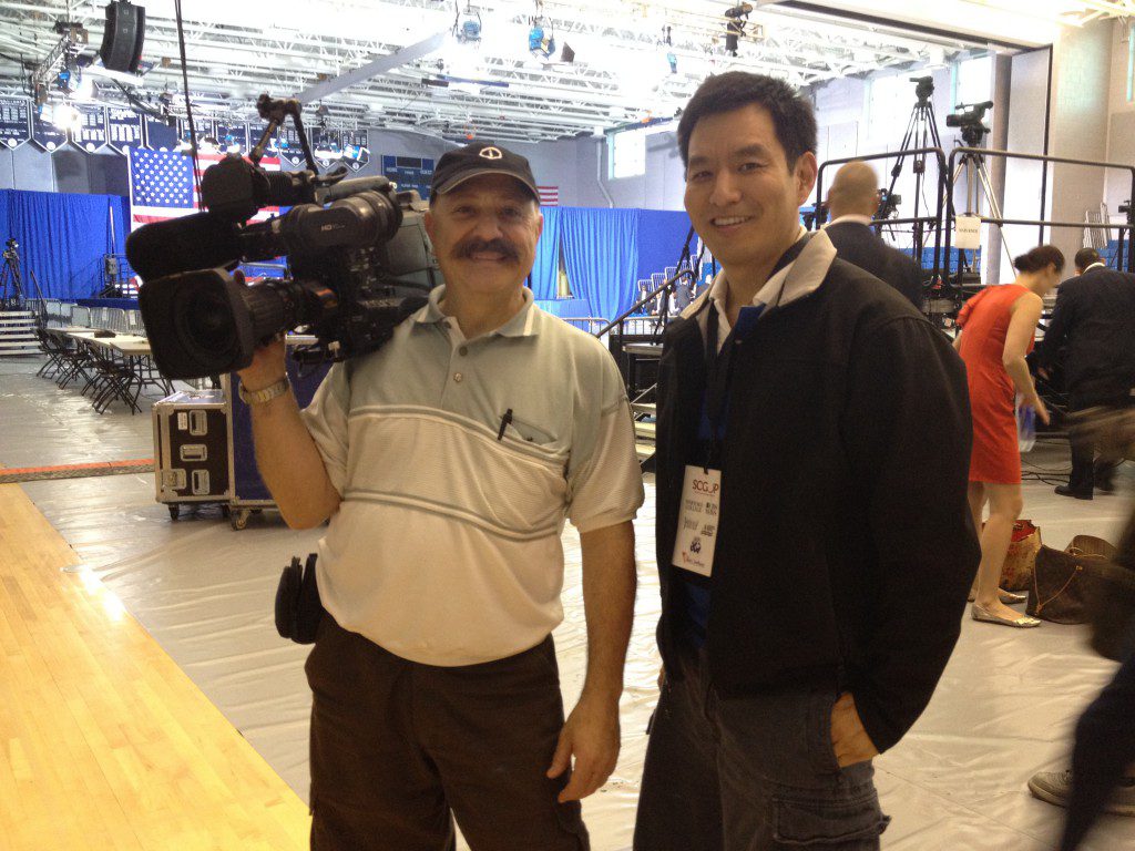 Matteo and Chris before Obama Speech